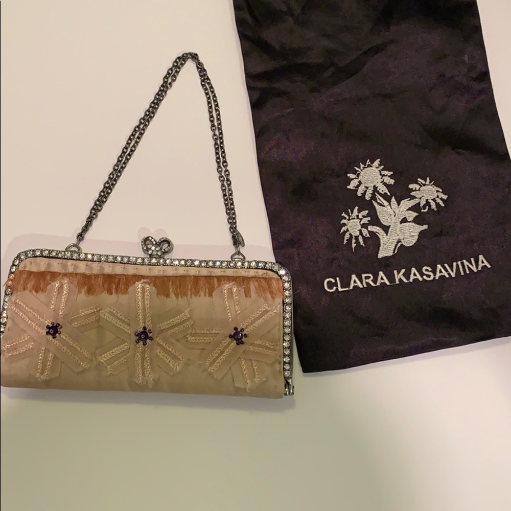 Clara Kasavina cocktail clutch bag.